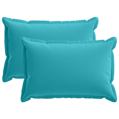 Cushion Cover 2 pcs HOUTEN Turquoise 50 x 75 cm Polyester