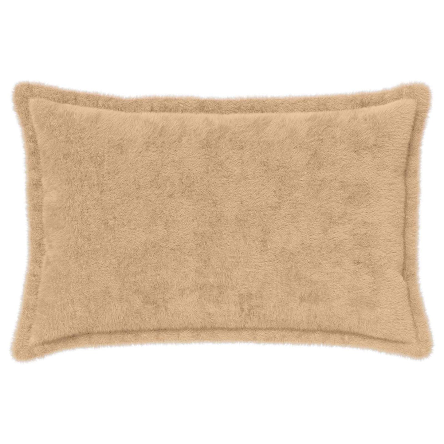 Cushion Cover 2 pcs HOUTEN Cream 50 x 75 cm Faux Rabbit Fur