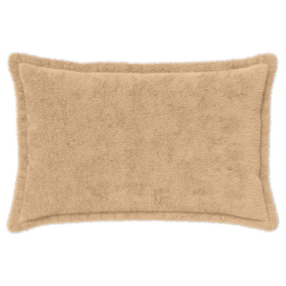 Cushion Cover 2 pcs HOUTEN Cream 50 x 75 cm Faux Rabbit Fur