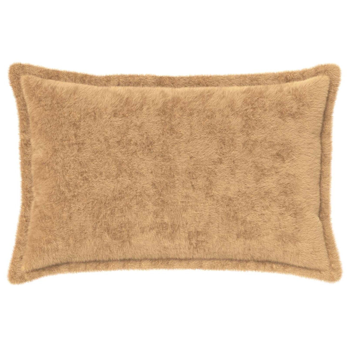 Cushion Cover 6 pcs HOUTEN Taupe 50 x 75 cm Faux Rabbit Fur