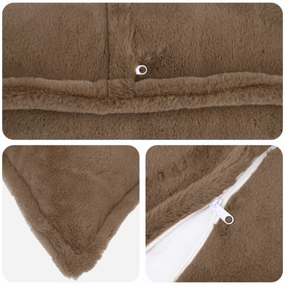 Cushion Cover 2 pcs HOUTEN Light Brown 50 x 75 cm