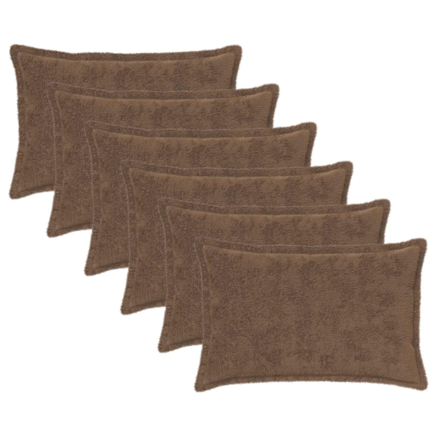 Cushion Cover 6 pcs HOUTEN Light Brown 50 x 75 cm
