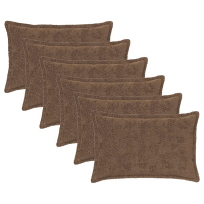 Cushion Cover 6 pcs HOUTEN Light Brown 50 x 75 cm