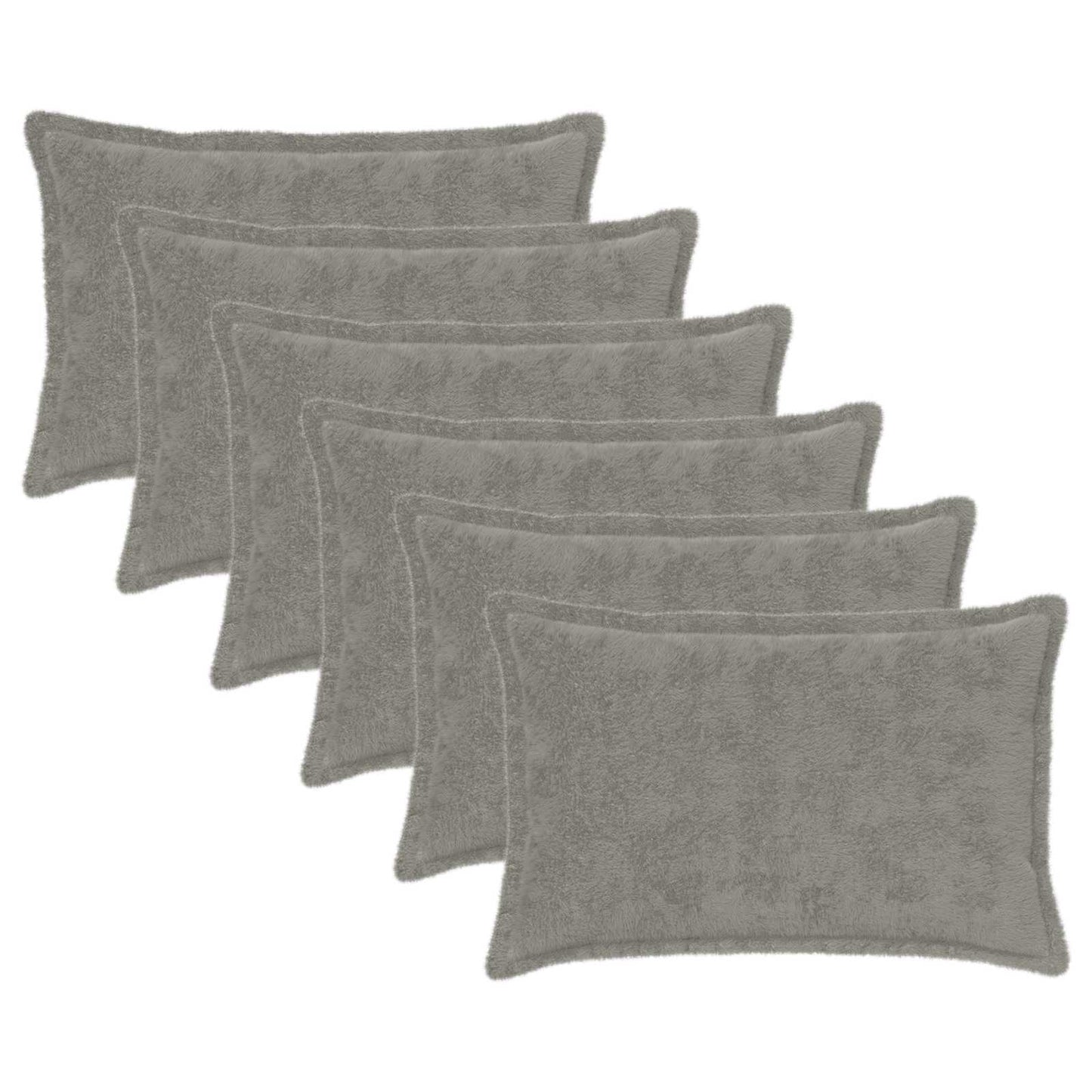 Cushion Cover 6 pcs HOUTEN Light Grey 50 x 75 cm