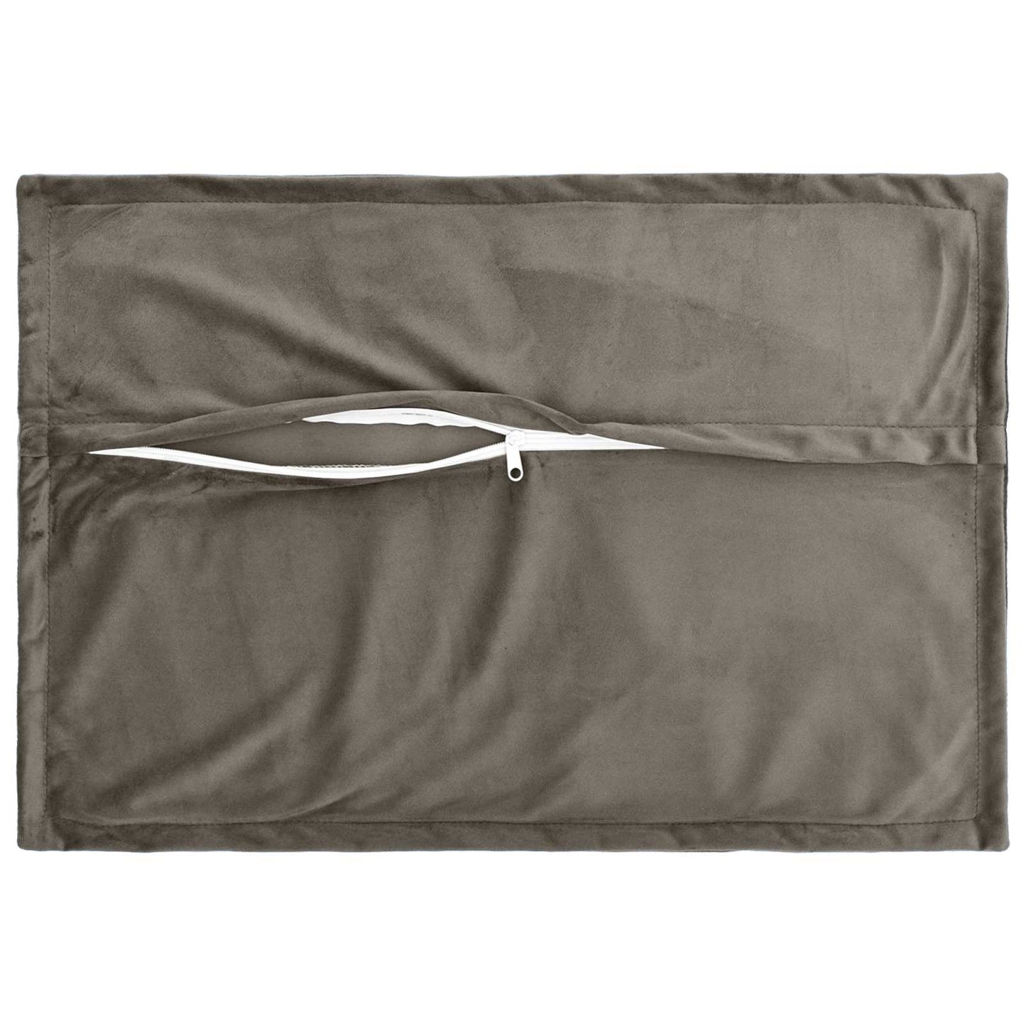 Cushion Cover 6 pcs HOUTEN Light Grey 50 x 80 cm Velvet