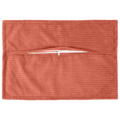Cushion Cover 6 pcs HOUTEN Red Orange 50 x 80 cm Corduroy