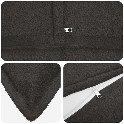 Cushion Cover 6 pcs HOUTEN Dark Grey 50 x 80 cm Bouclé