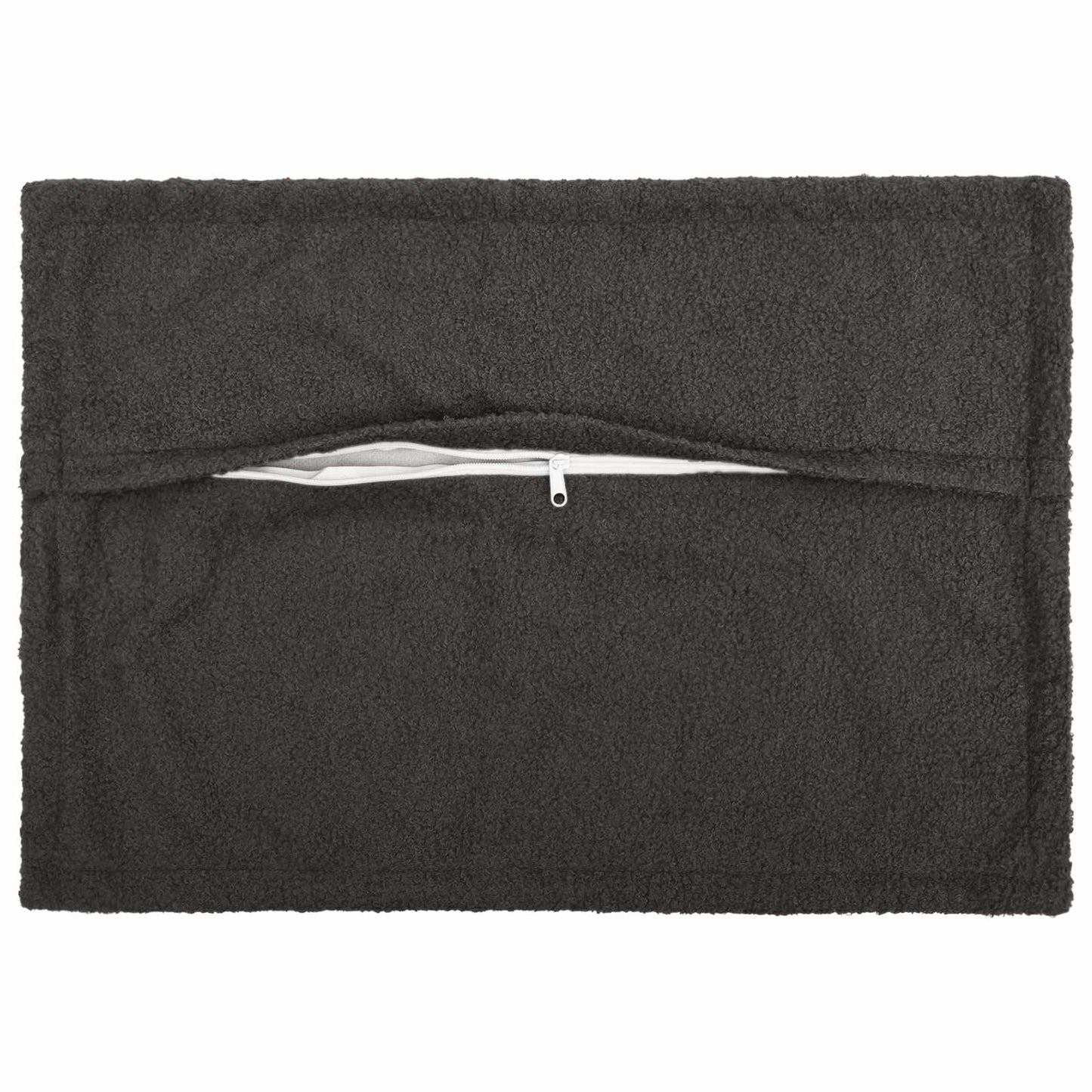 Cushion Cover 6 pcs HOUTEN Dark Grey 50 x 80 cm Bouclé