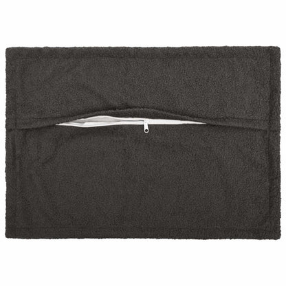 Cushion Cover 6 pcs HOUTEN Dark Grey 50 x 80 cm Bouclé