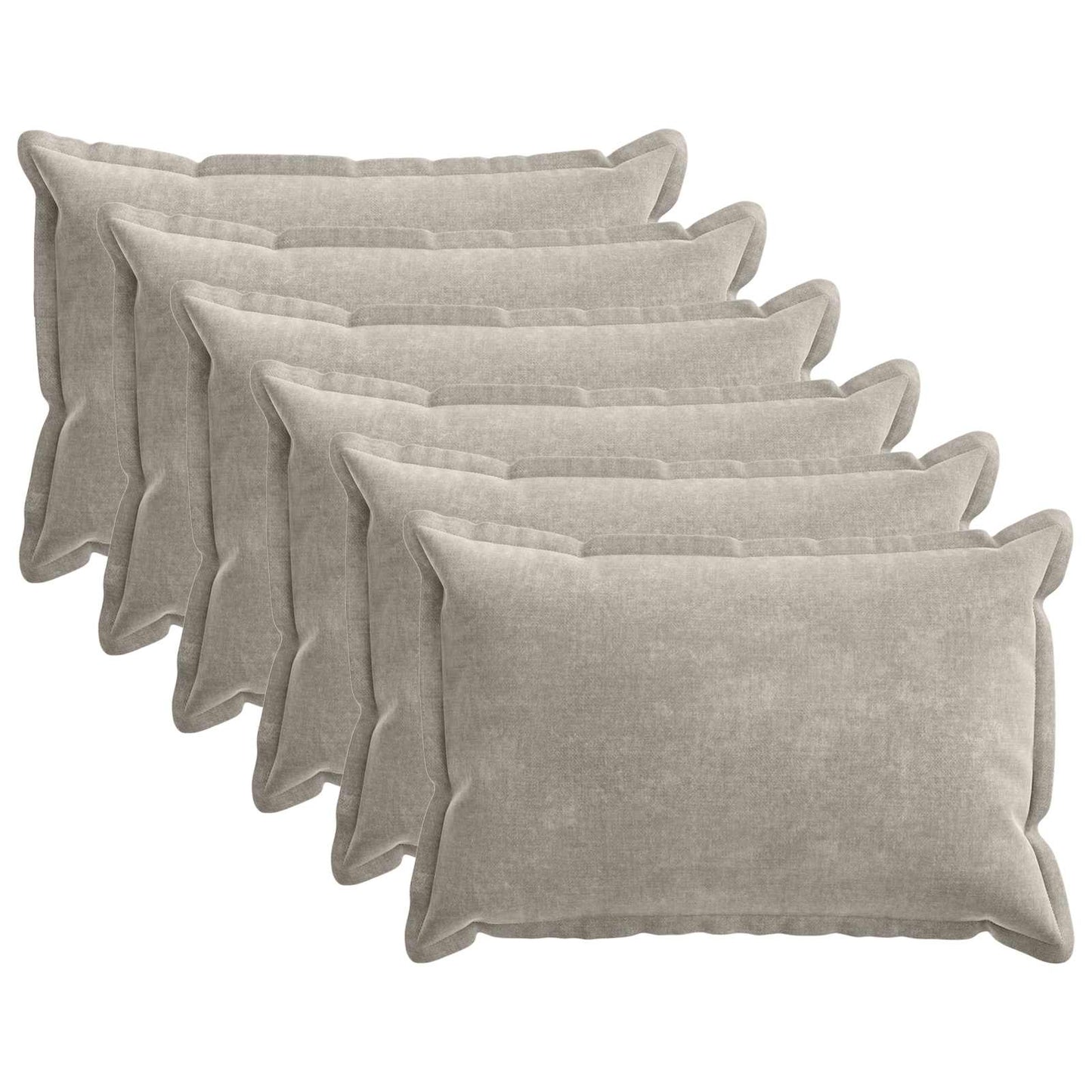 Cushion Cover 6 pcs HOUTEN Light Grey 50 x 80 cm