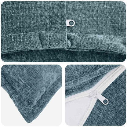 Cushion Cover 6 pcs HOUTEN Blue 50 x 80 cm Chenille Fabric
