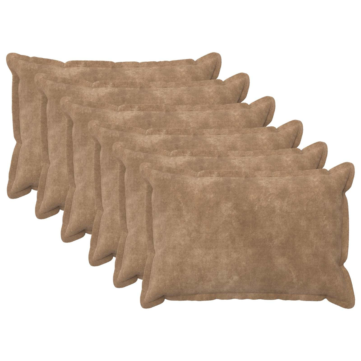 Cushion Cover 6 pcs HOUTEN Taupe 50 x 80 cm Microfiber Fleece