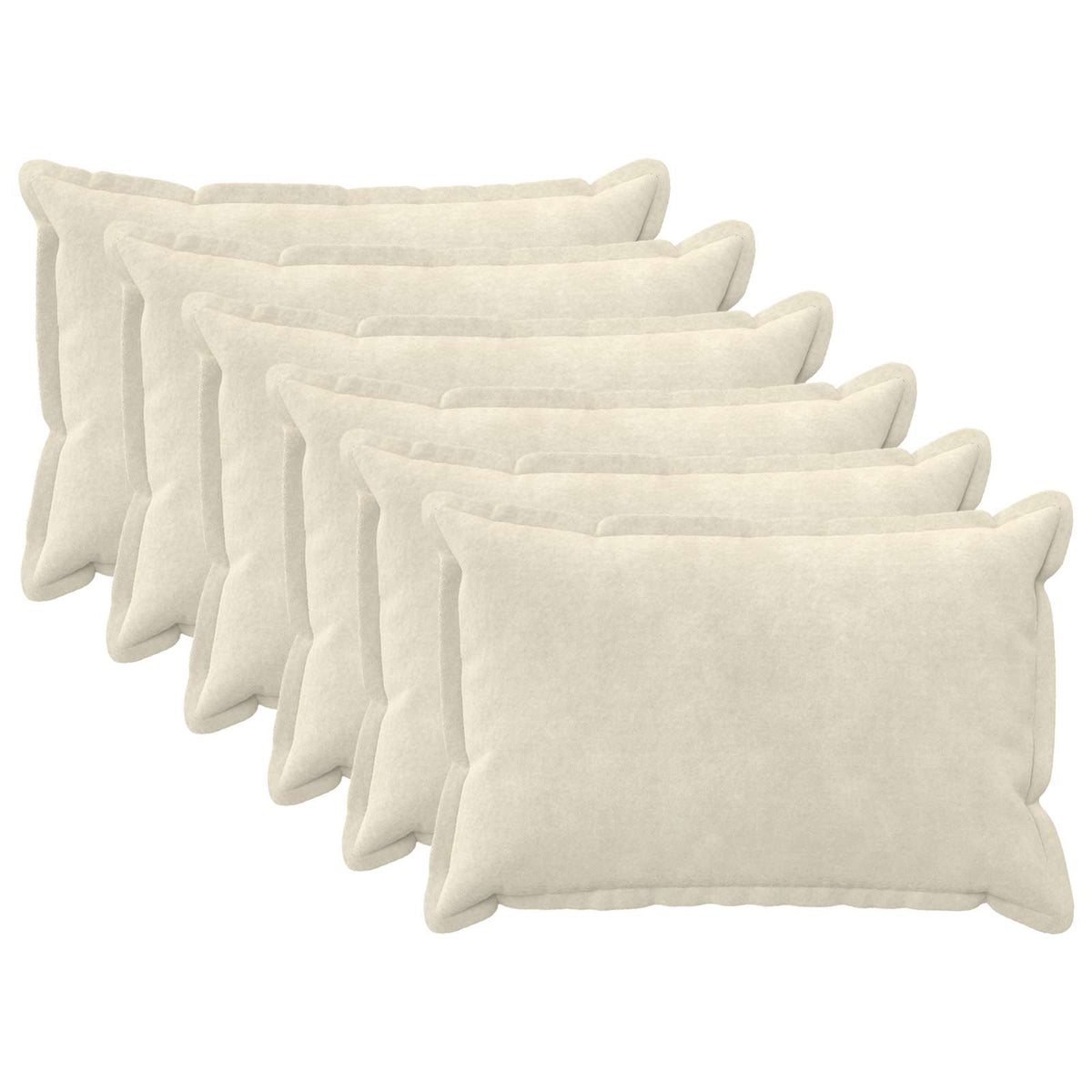 Cushion Cover 6 pcs HOUTEN Cream 50 x 80 cm Microfiber Fleece
