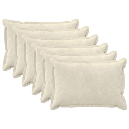 Cushion Cover 6 pcs HOUTEN Cream 50 x 80 cm Microfiber Fleece
