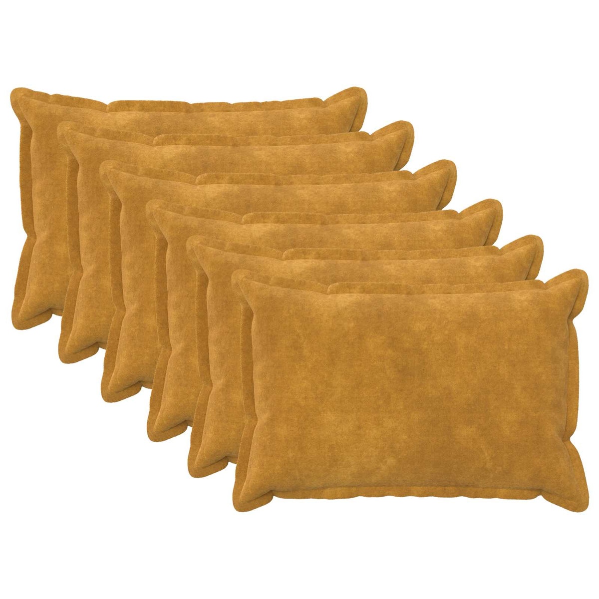 Cushion Cover 6 pcs HOUTEN Yellow 50 x 80 cm Microfiber Fleece