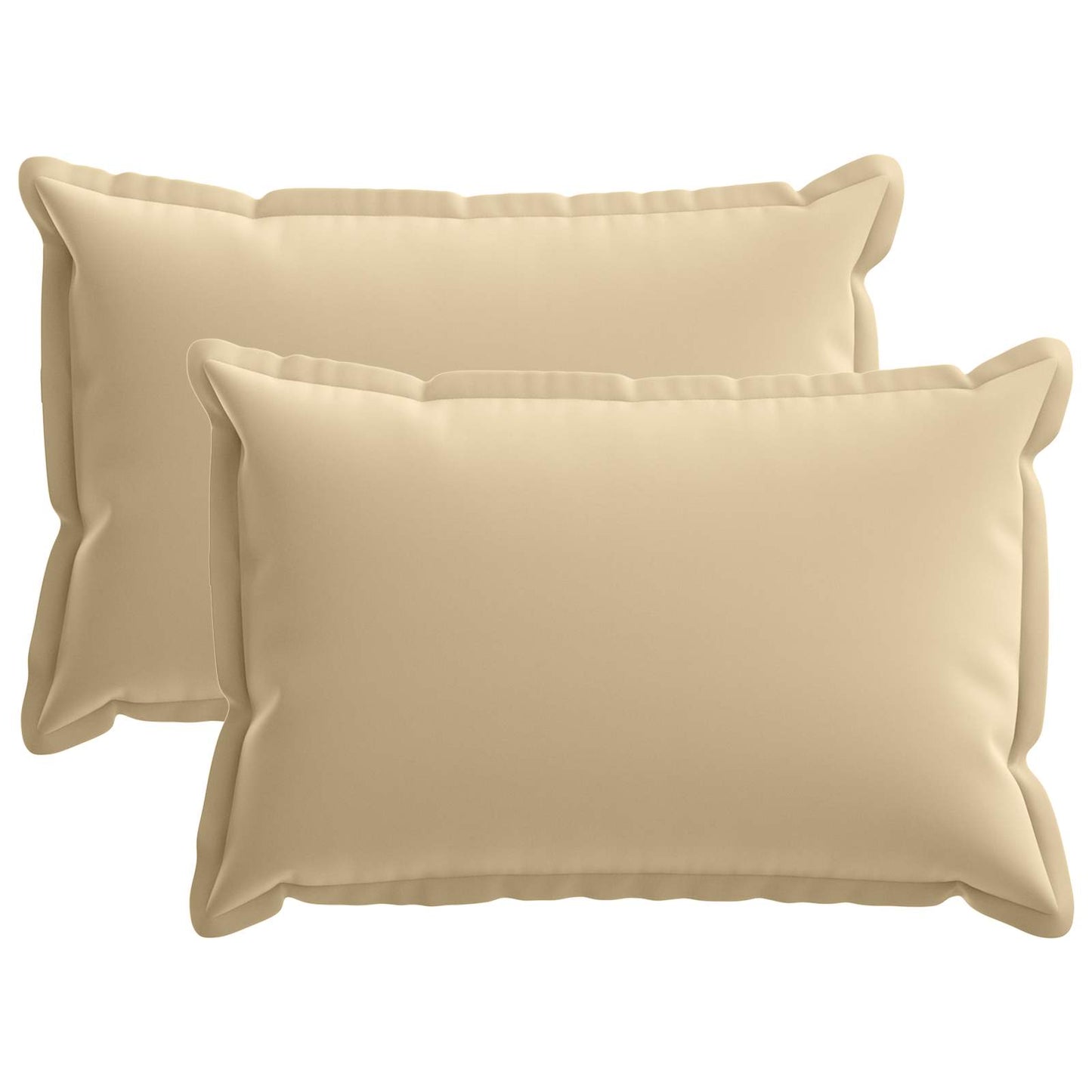 Cushion Cover 2 pcs HOUTEN Beige 50 x 80 cm Polyester