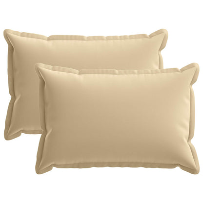 Cushion Cover 2 pcs HOUTEN Beige 50 x 80 cm Polyester