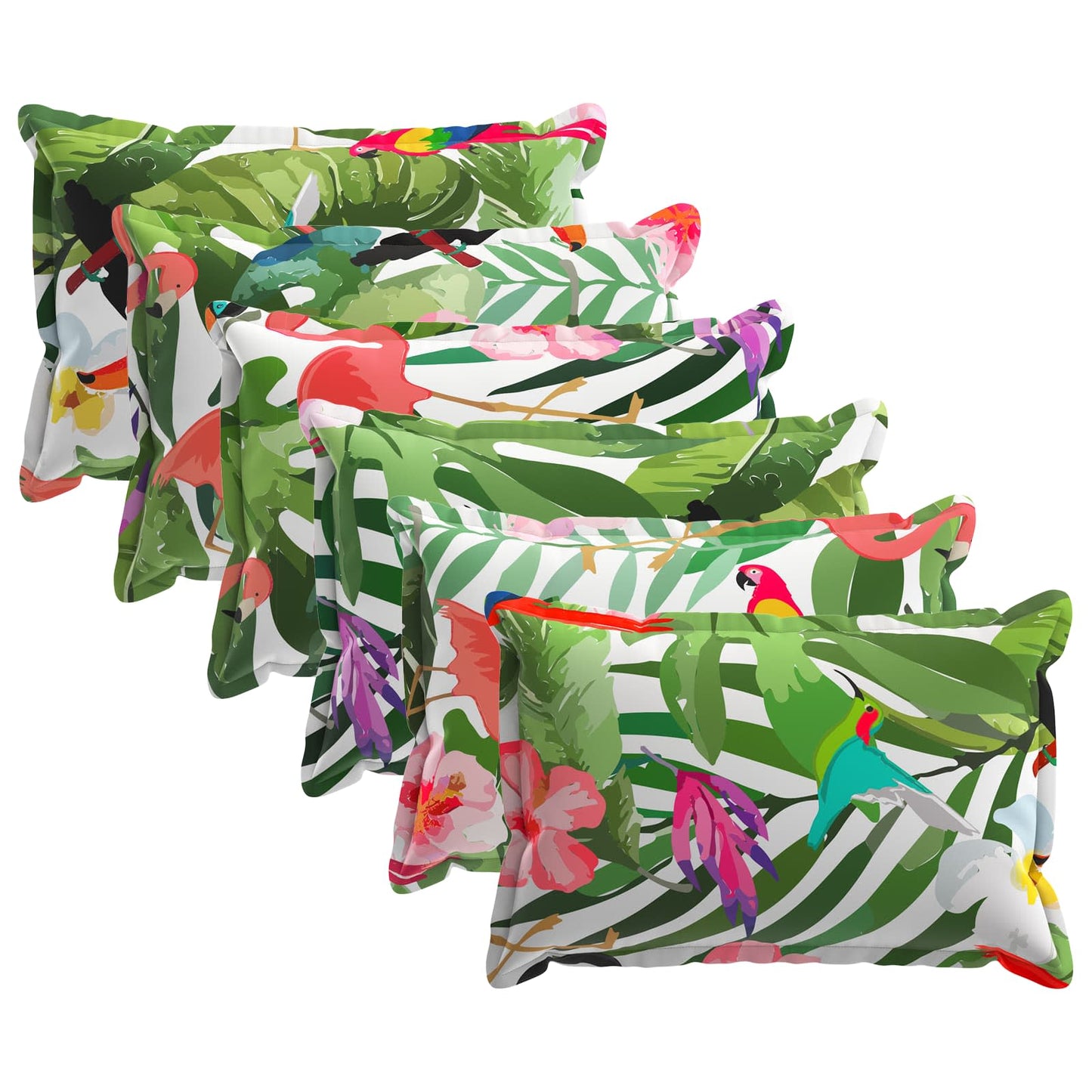 Cushion Cover 6 pcs HOUTEN Multicolour 50 x 80 cm Polyester