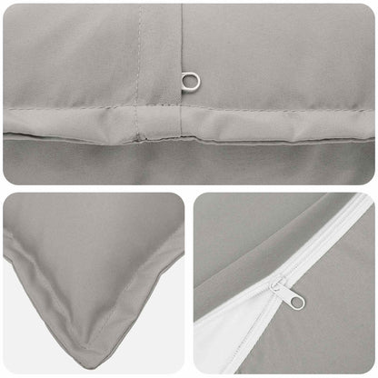 Cushion Cover 2 pcs HOUTEN Grey 50 x 80 cm Polyester