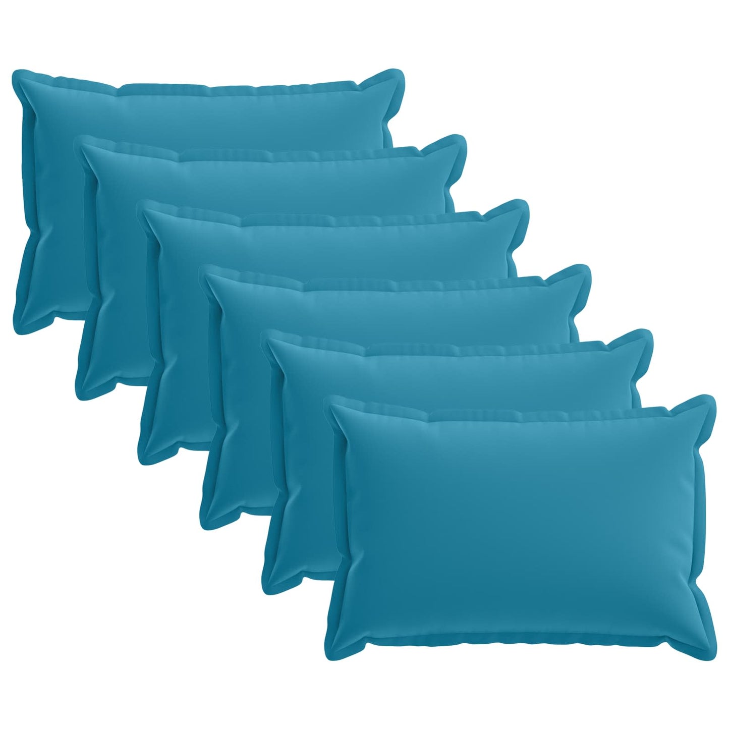 Cushion Cover 6 pcs HOUTEN Light Blue 50 x 80 cm Polyester