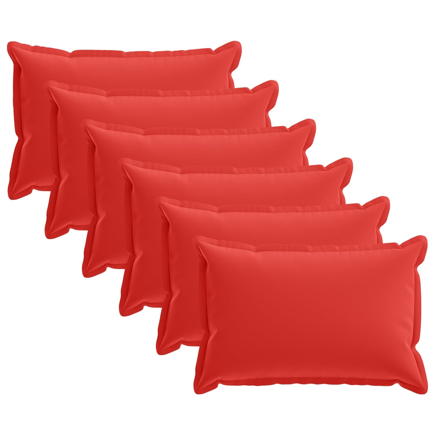 Cushion Cover 6 pcs HOUTEN Red 50 x 80 cm Polyester