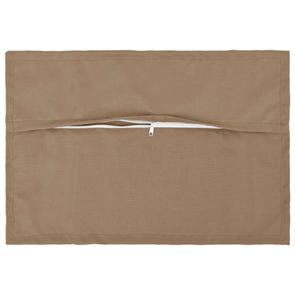 Cushion Cover 2 pcs HOUTEN Taupe 50 x 80 cm Polyester