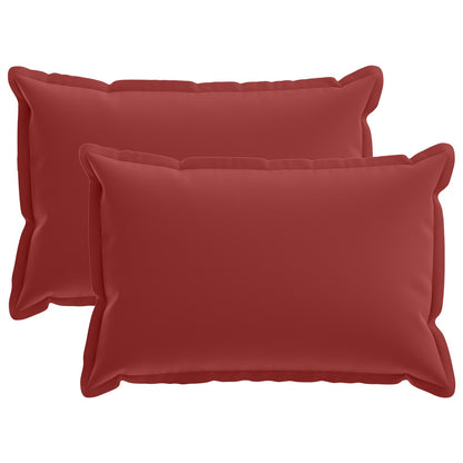 Cushion Cover 2 pcs HOUTEN Wine Red 50 x 80 cm Polyester