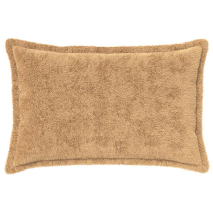 Cushion Cover 6 pcs HOUTEN Taupe 50 x 80 cm Faux Rabbit Fur