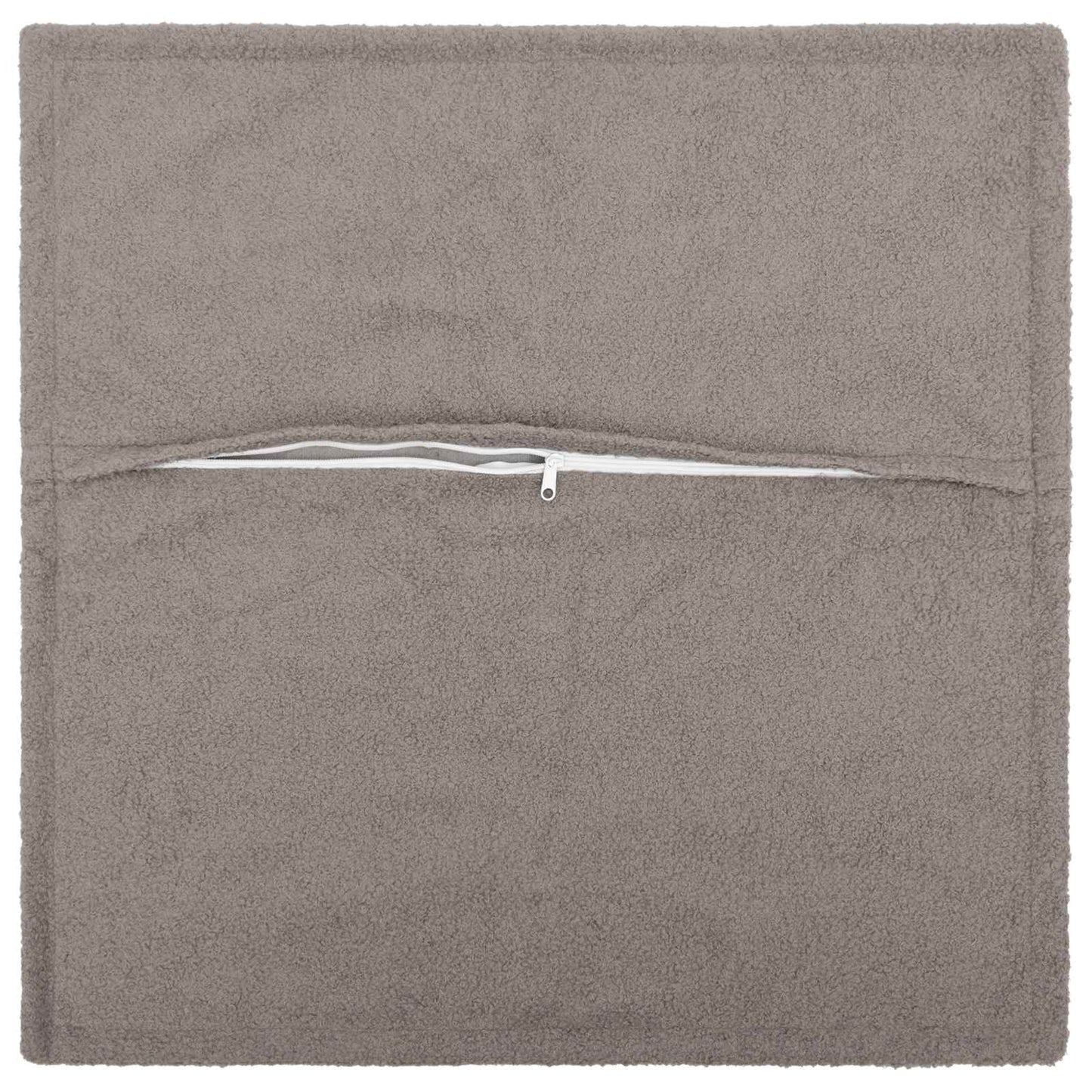 Cushion Cover 6 pcs HOUTEN Light Grey 55 x 55 cm Bouclé