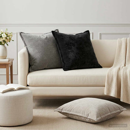 Cushion Cover 2 pcs HOUTEN Light Grey 55 x 55 cm