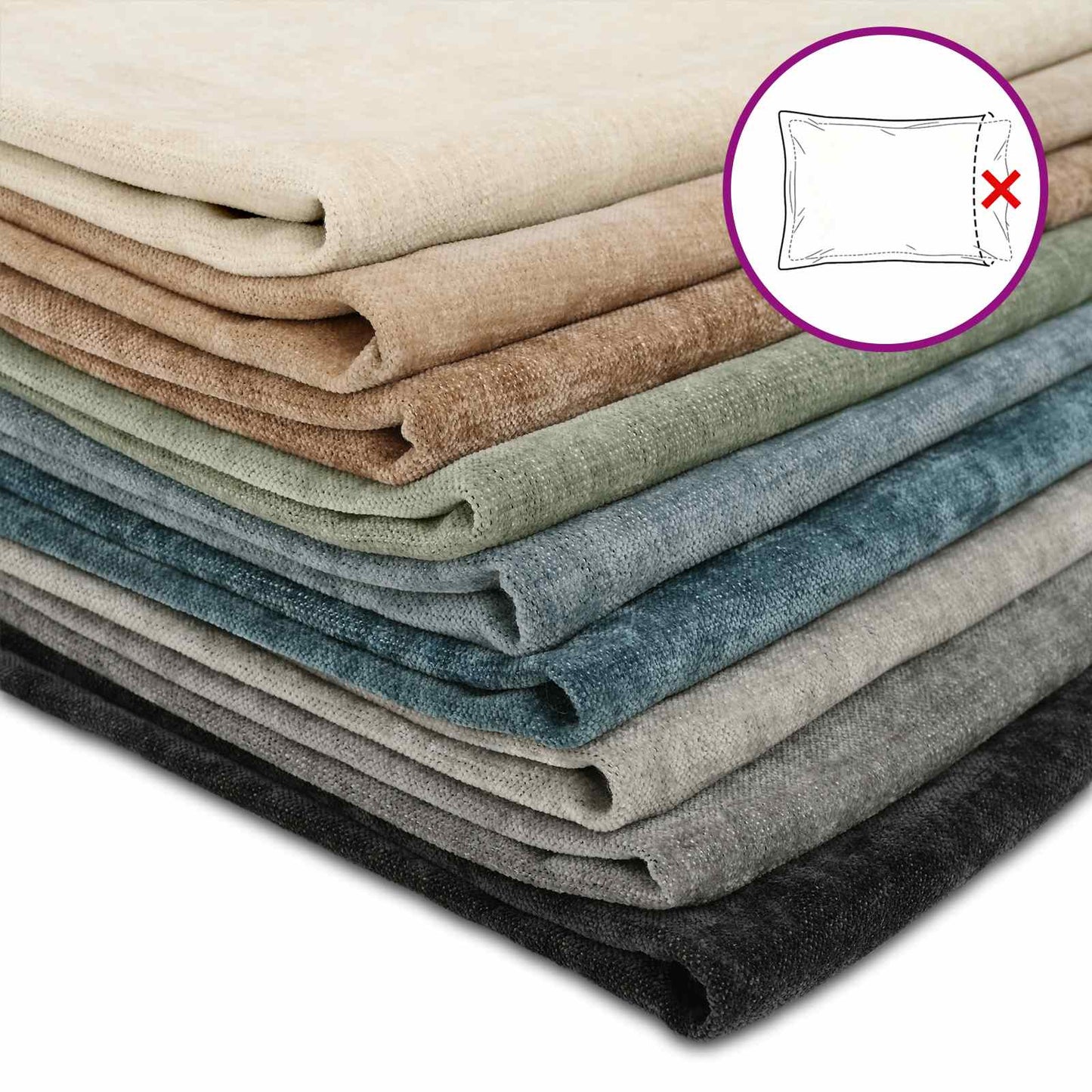 Cushion Cover 2 pcs HOUTEN Light Blue 55 x 55 cm