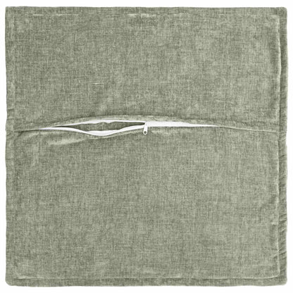 Cushion Cover 2 pcs HOUTEN Green 55 x 55 cm Chenille Fabric