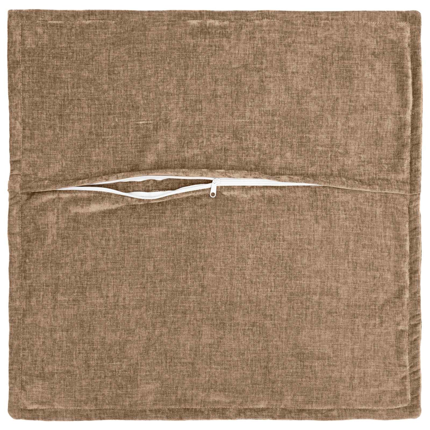Cushion Cover 2 pcs HOUTEN Brown 55 x 55 cm Chenille Fabric