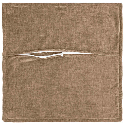 Cushion Cover 2 pcs HOUTEN Brown 55 x 55 cm Chenille Fabric