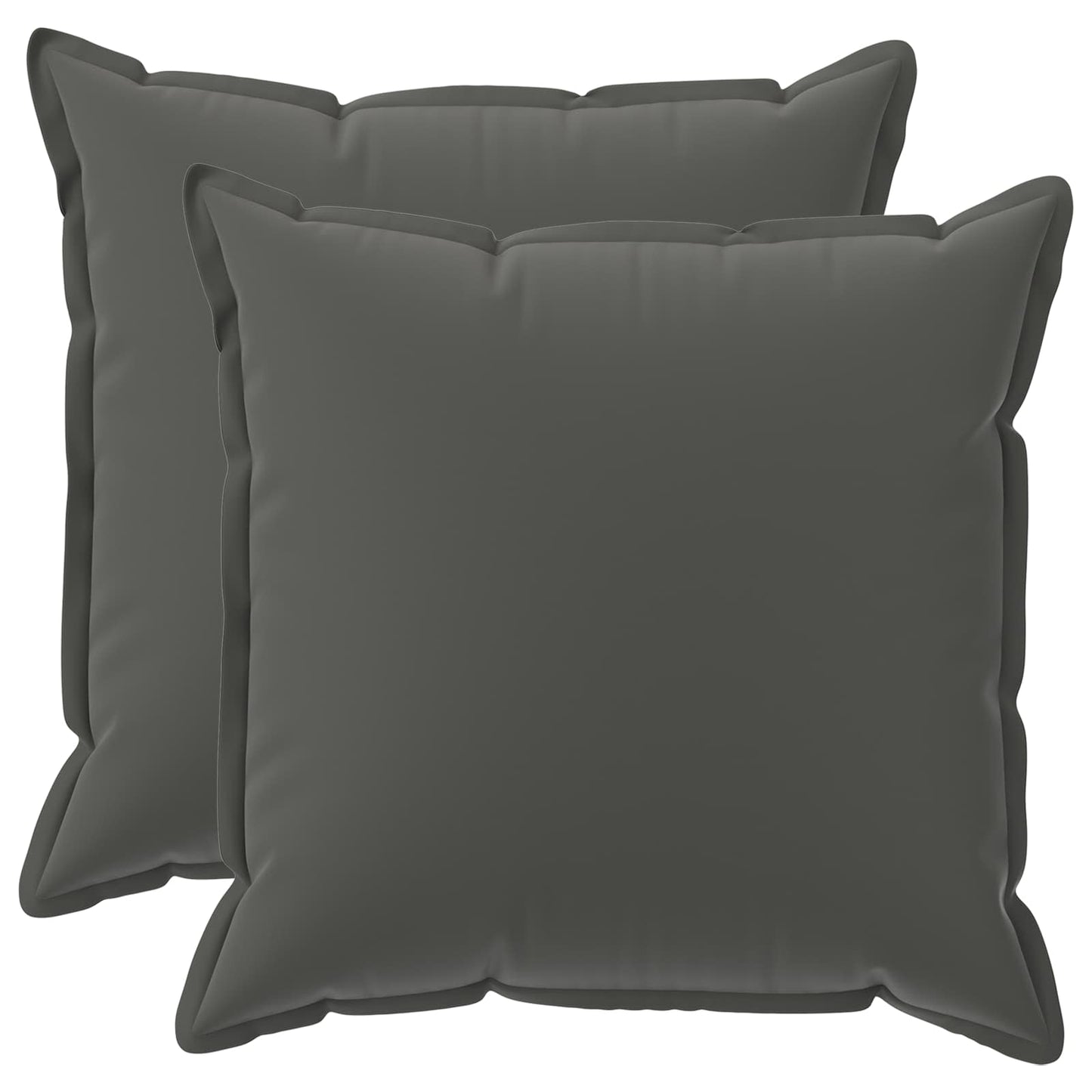 Cushion Cover 2 pcs HOUTEN Anthracite 55 x 55 cm Polyester