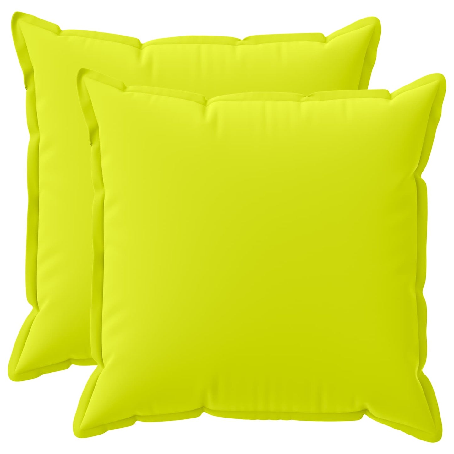 Cushion Cover 2 pcs HOUTEN Bright Green 55 x 55 cm Polyester