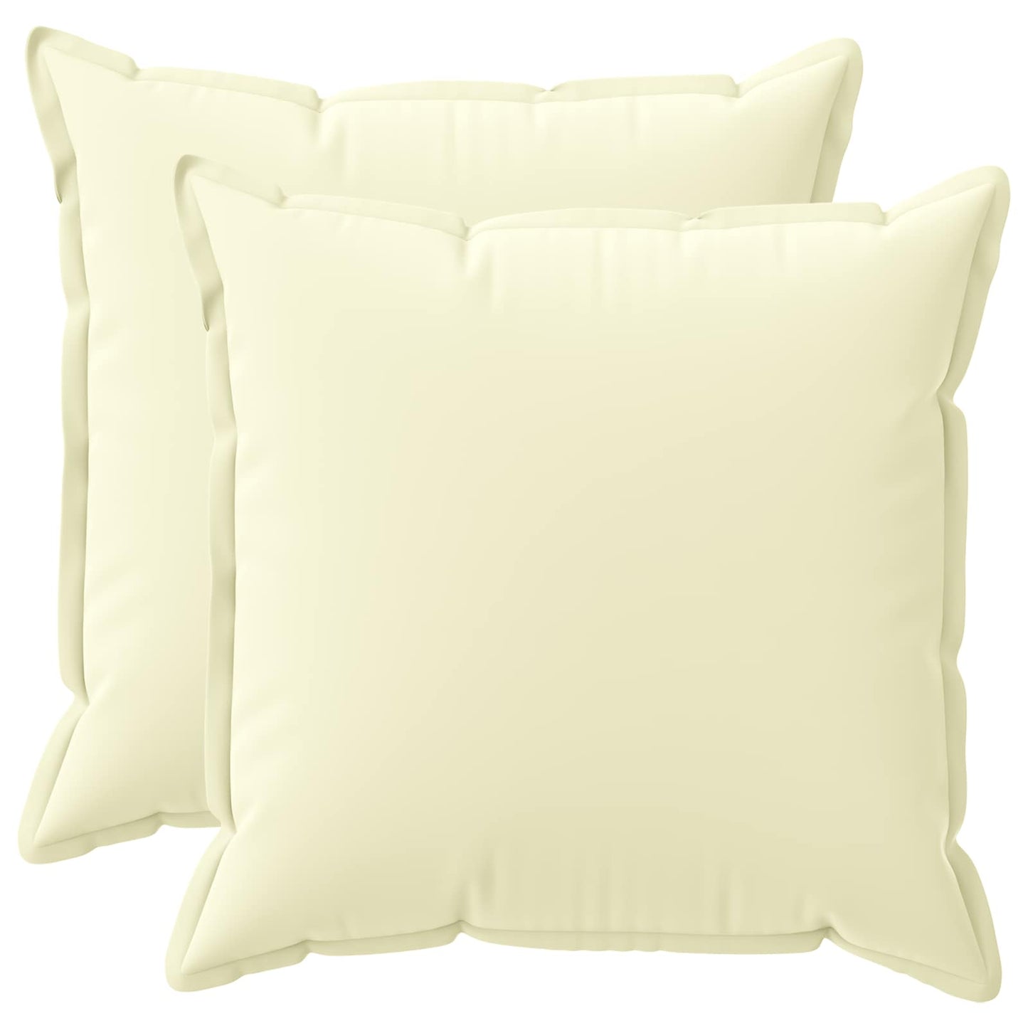 Cushion Cover 2 pcs HOUTEN Cream 55 x 55 cm Polyester
