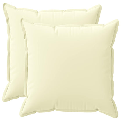 Cushion Cover 2 pcs HOUTEN Cream 55 x 55 cm Polyester