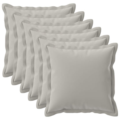 Cushion Cover 6 pcs HOUTEN Grey 55 x 55 cm Polyester