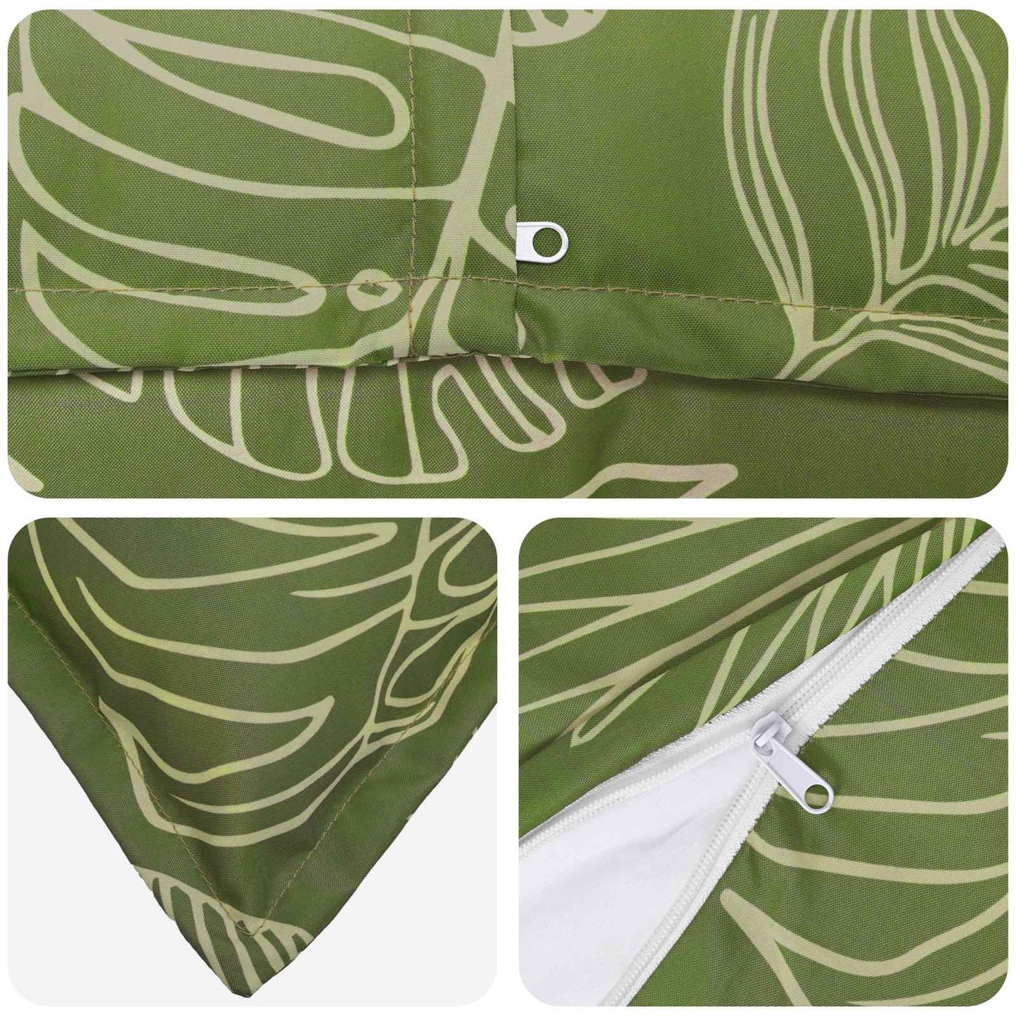 Cushion Cover 6 pcs HOUTEN Leaf Design 55 x 55 cm Polyester
