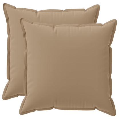 Cushion Cover 2 pcs HOUTEN Taupe 55 x 55 cm Polyester