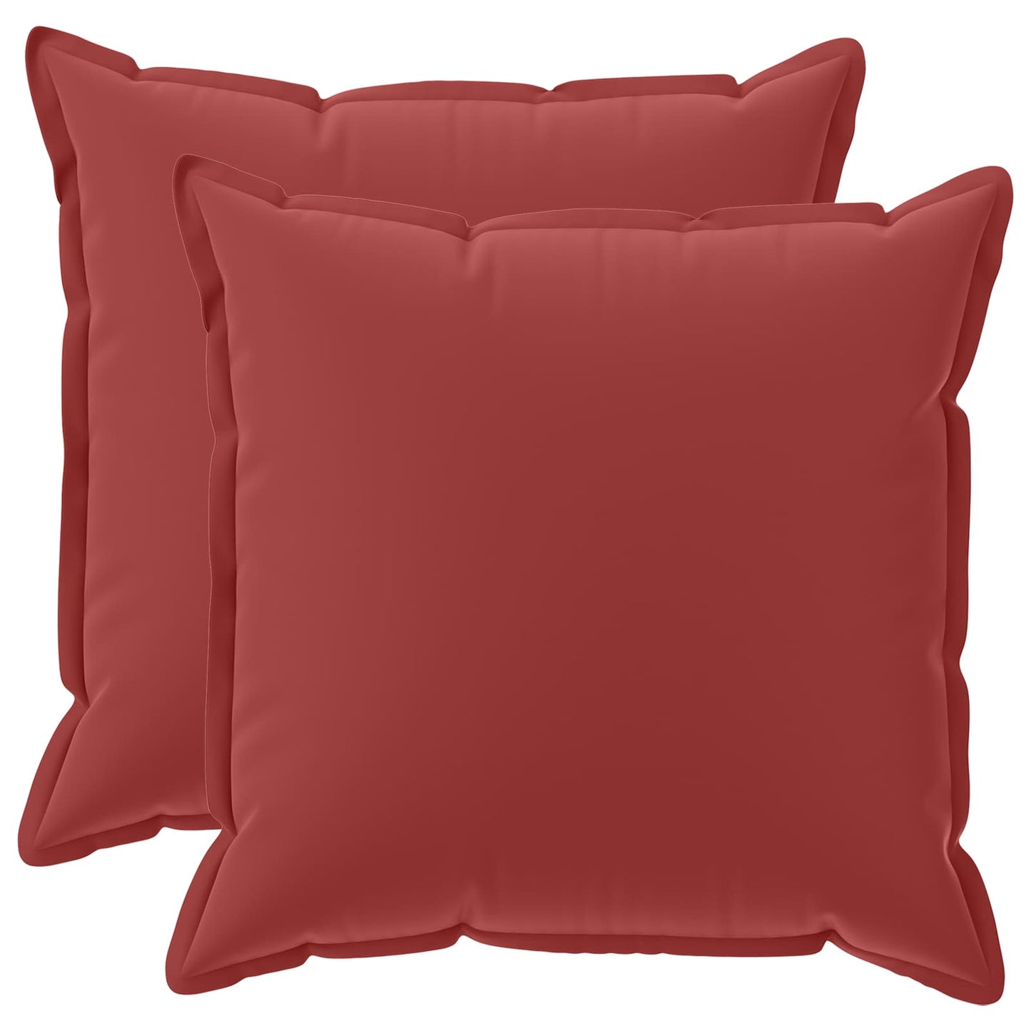 Cushion Cover 2 pcs HOUTEN Wine Red 55 x 55 cm Polyester