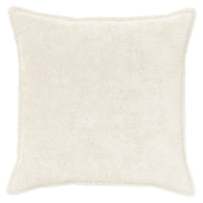 Cushion Cover 2 pcs HOUTEN White 55 x 55 cm Faux Rabbit Fur