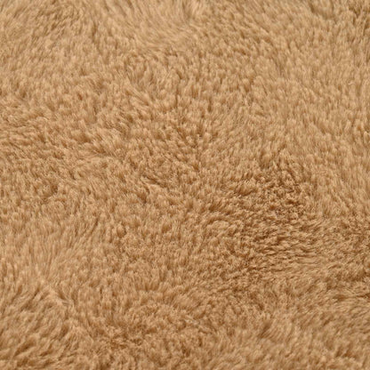 Cushion Cover 6 pcs HOUTEN Taupe 55 x 55 cm Faux Rabbit Fur