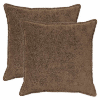 Cushion Cover 2 pcs HOUTEN Light Brown 55 x 55 cm