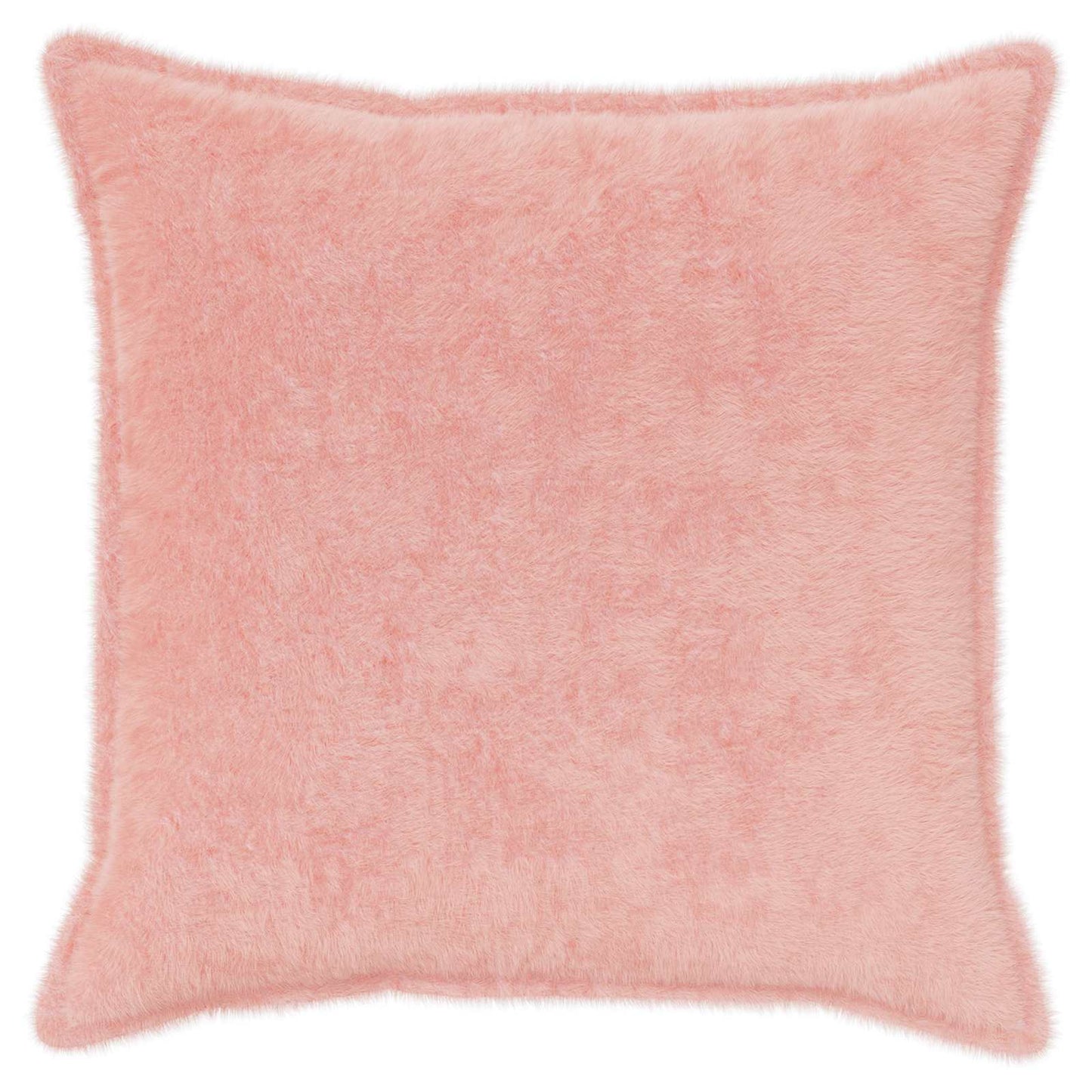 Cushion Cover 2 pcs HOUTEN Pink 55 x 55 cm Faux Rabbit Fur