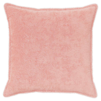 Cushion Cover 2 pcs HOUTEN Pink 55 x 55 cm Faux Rabbit Fur