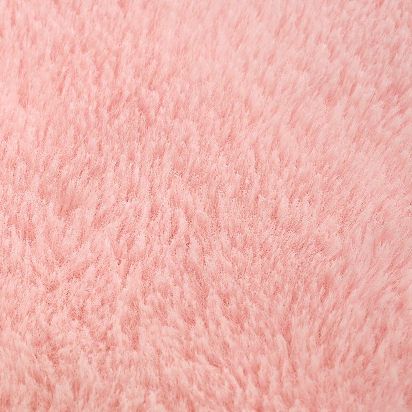 Cushion Cover 2 pcs HOUTEN Pink 55 x 55 cm Faux Rabbit Fur