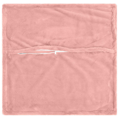Cushion Cover 6 pcs HOUTEN Pink 55 x 55 cm Faux Rabbit Fur