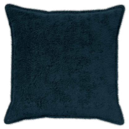 Cushion Cover 2 pcs HOUTEN Navy Blue 55 x 55 cm Faux Rabbit Fur